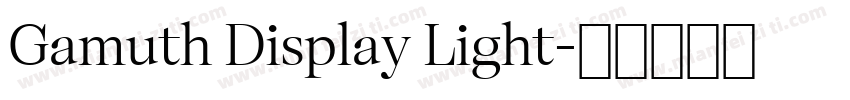 Gamuth Display Light字体转换